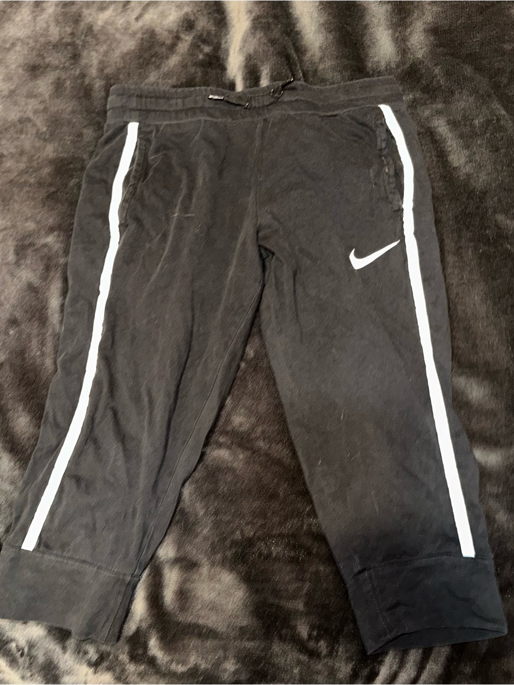 Nike Women’s Black Joggers with White Side Stripes